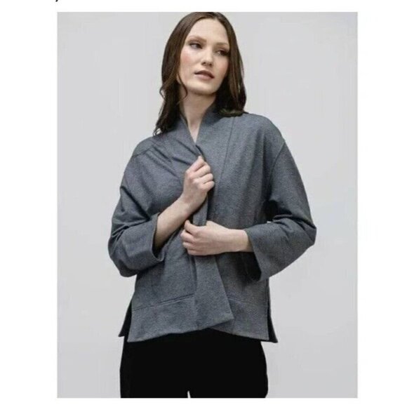 Ministry of Supply Women's Sz S Fusion Terry Cardigan Light Gray NWT - Picture 1 of 8